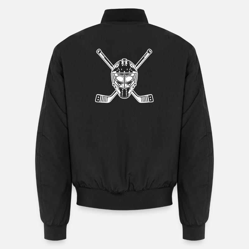 - Eishockey-Kunst Eishockeyspieler Unisex Bomberjacke