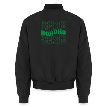 Hohoho Noël Vintage - Bomber unisexe - noir - Dos - AI Model Male 185 light (185cm)