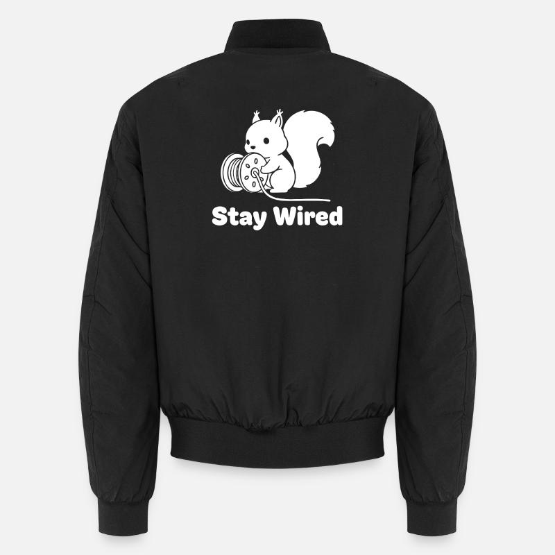 Stay Wired Eichhörnchen Unisex Bomberjacke
