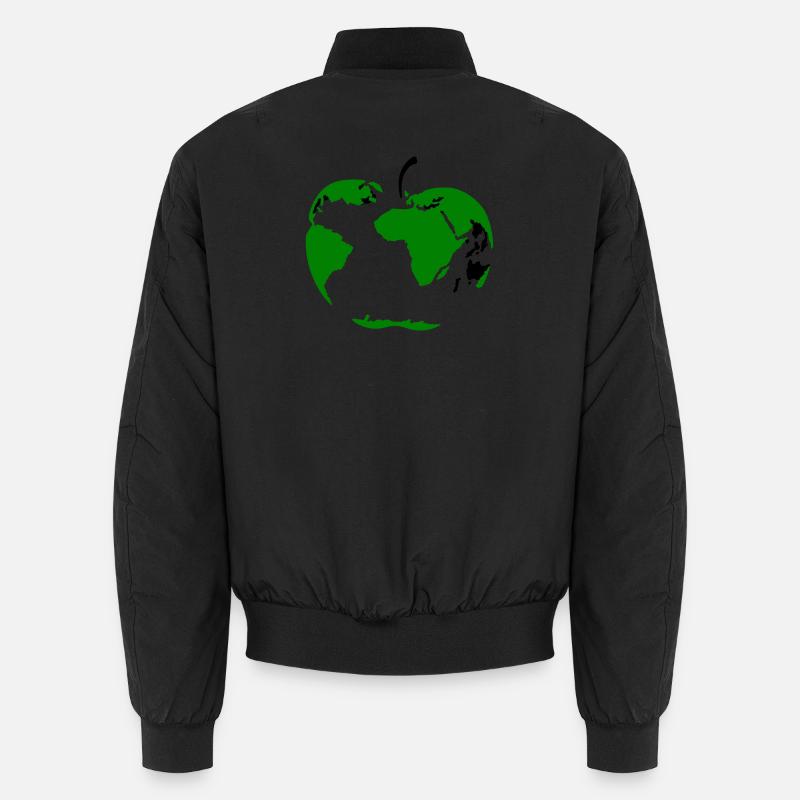 Erdball Apfel - Unisex Bomberjacke - Schwarz