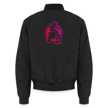Direct Motocross Statement - Unisex Bomber Jacket - black - Back - AI Model Male 185 light (185cm)