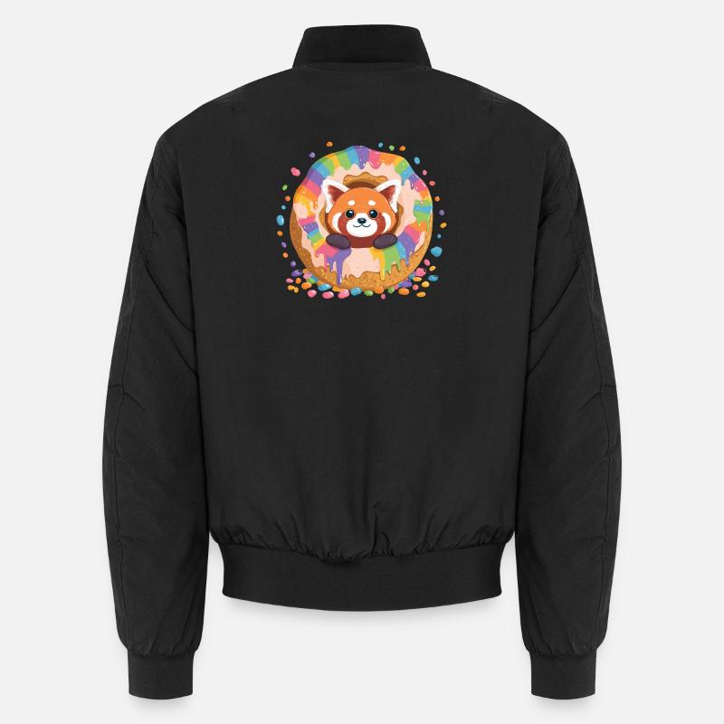 Donut Panda Regenbogen Unisex Bomberjacke