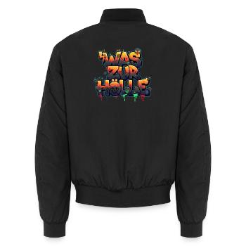 Hell, Devils & Demons Urban Street Art Graffiti - Unisex Bomber Jacket - black - Back - AI Model Male 185 light (185cm)