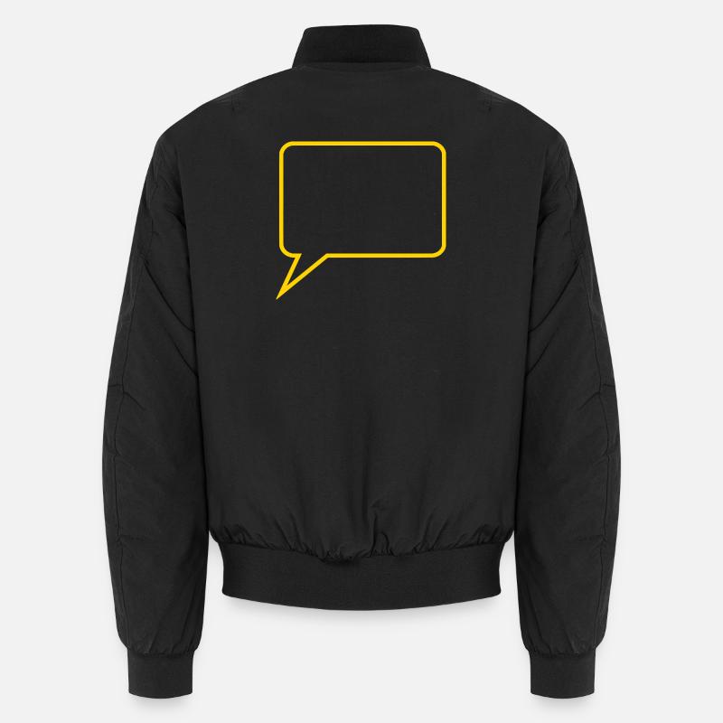 Sprechblase Comic selbst gestalten personalisieren Unisex Bomberjacke
