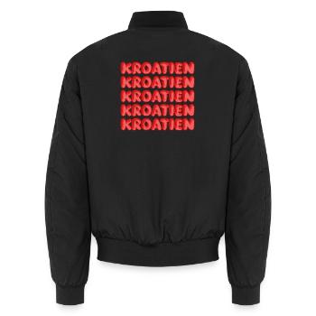 Geschenk für Kroatien - Unisex Bomberjacke - Schwarz - Hinten - AI Model Male 185 light (185cm)