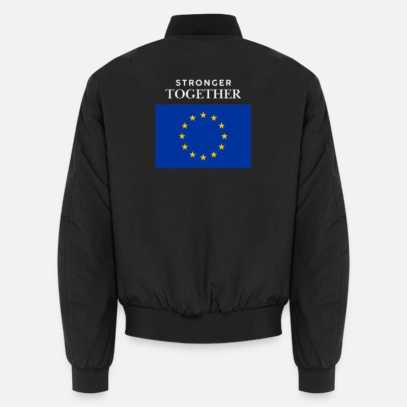 Gemeinsam Stark EU Flagge Unisex Bomberjacke