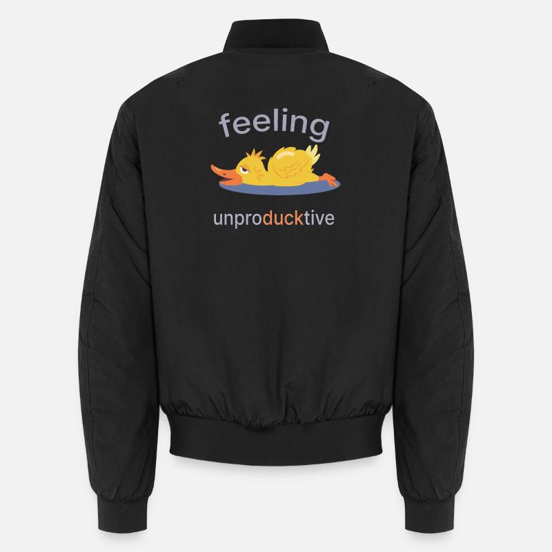 Feeling Unproducktive – Blue Duck Edition Unisex Bomber Jacket