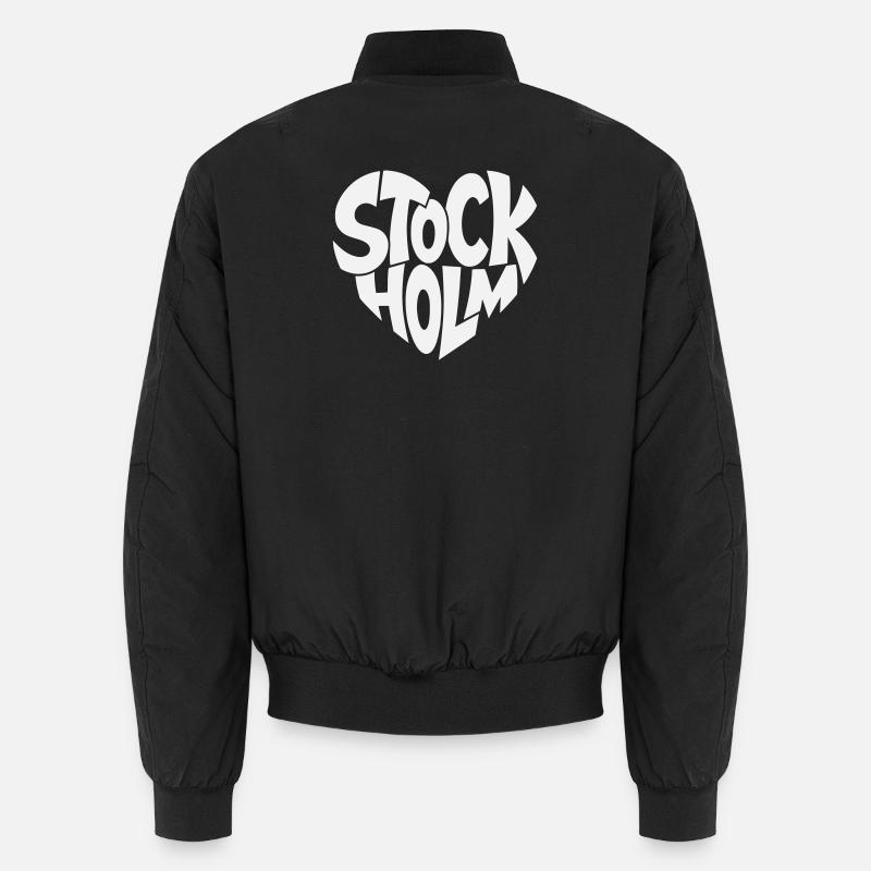 Typographie de Stockholm Suède Bomber unisexe