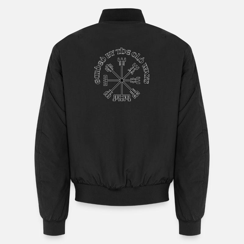Wikinger-Vegvisir-Kompass - Unisex Bomberjacke - Schwarz