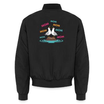 Mama Möwe Lustige Mama Möwen Muttertagshumor - Unisex Bomberjacke - Schwarz - Hinten - AI Model Male 185 light (185cm)