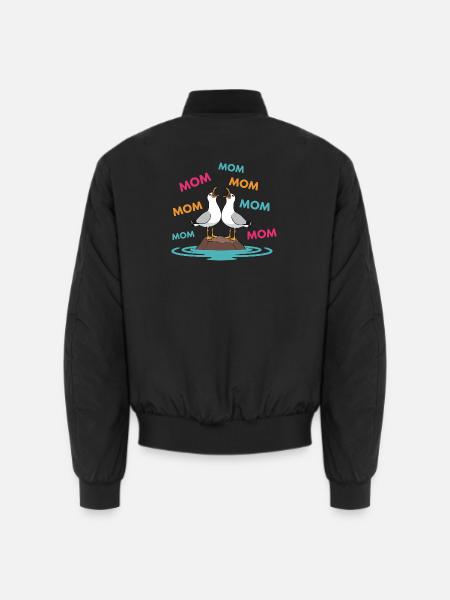 Mama Möwe Lustige Mama Möwen Muttertagshumor - Unisex Bomberjacke - Schwarz