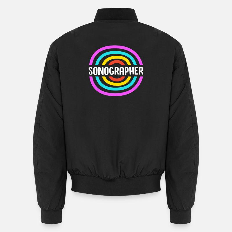 Cardiographie Cardiogramme - Bomber unisexe - noir