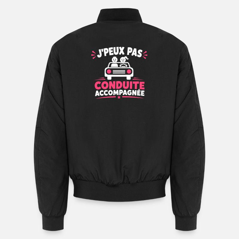 J'peux pas conduite accompagnée - Bomber unisexe - noir