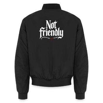 Introverti Pas Amical Solitaire Antisocial - Bomber unisexe - noir - Dos - AI Model Male 185 light (185cm)