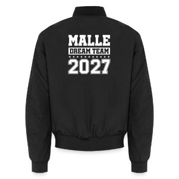 Malle Dream Team 2027 - Unisex Bomberjacke - Schwarz - Hinten - AI Model Male 185 light (185cm)