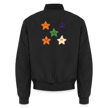 Five Spooky Little Stars - Unisex Bomberjacke - Schwarz - Hinten - AI Model Male 185 light (185cm)