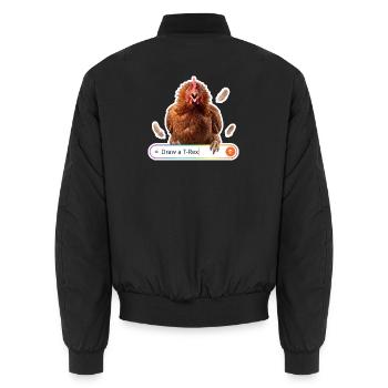 NOAI Trex - Unisex Bomberjacke - Schwarz - Hinten - AI Model Male 185 light (185cm)