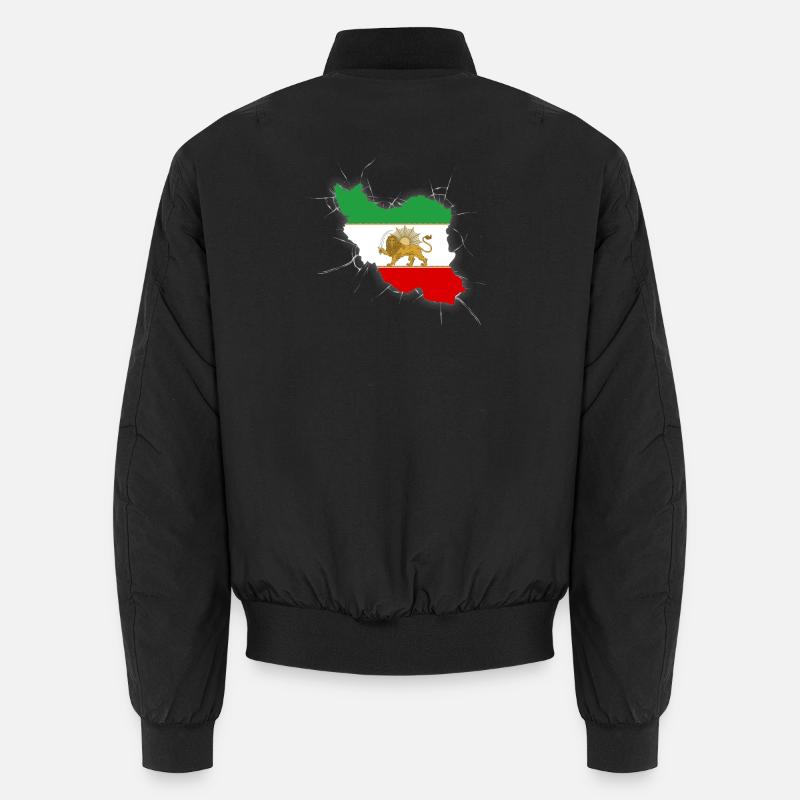 Drapeau Iran Lion et Soleil - شیر خورشید Bomber unisexe
