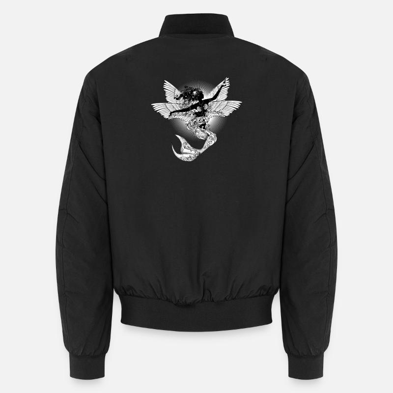 Mystical mythical creature the flying mermaid Unisex Bomber Jacket