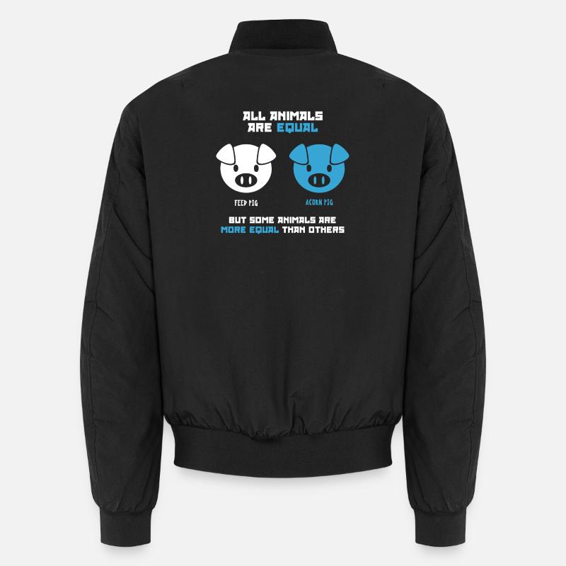 Futterschwein, Eichelschwein (dunkel) - Unisex Bomberjacke - Schwarz
