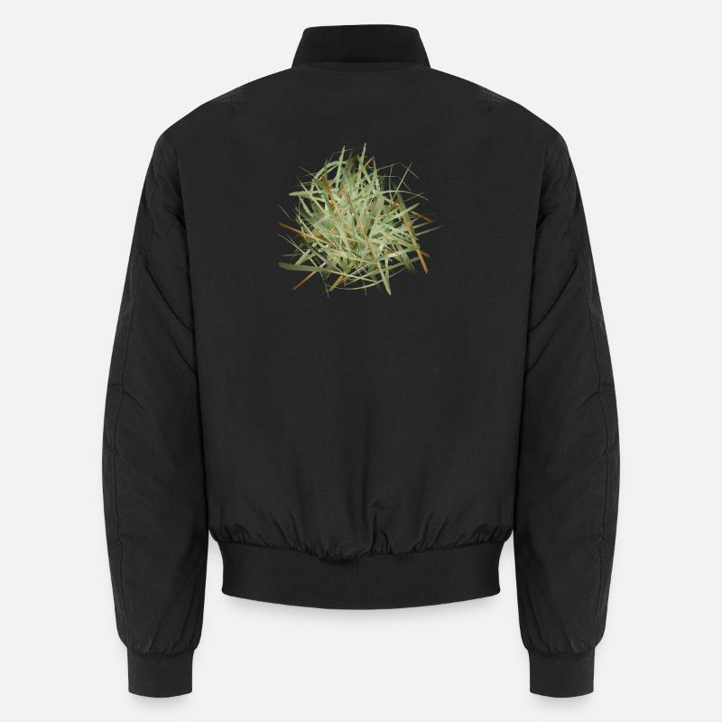 a haystack in shimmering greenish hues Unisex Bomber Jacket