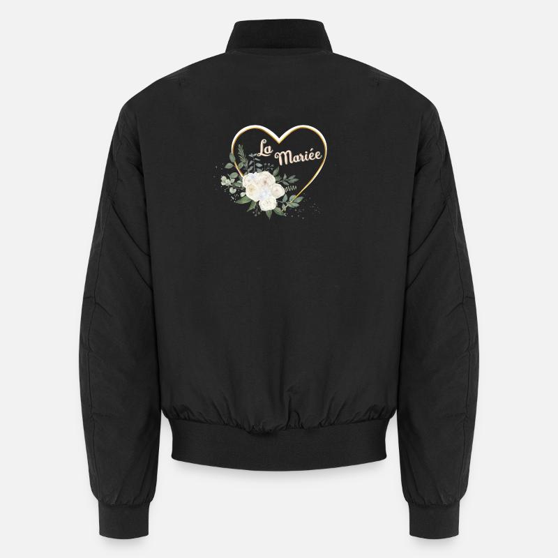 Die Braut Blumenherz Gold Unisex Bomberjacke