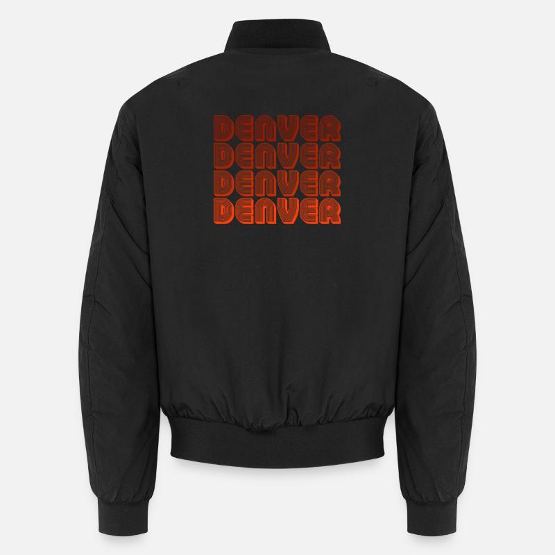 Denver Retro Block Font Unisex Bomber Jacket