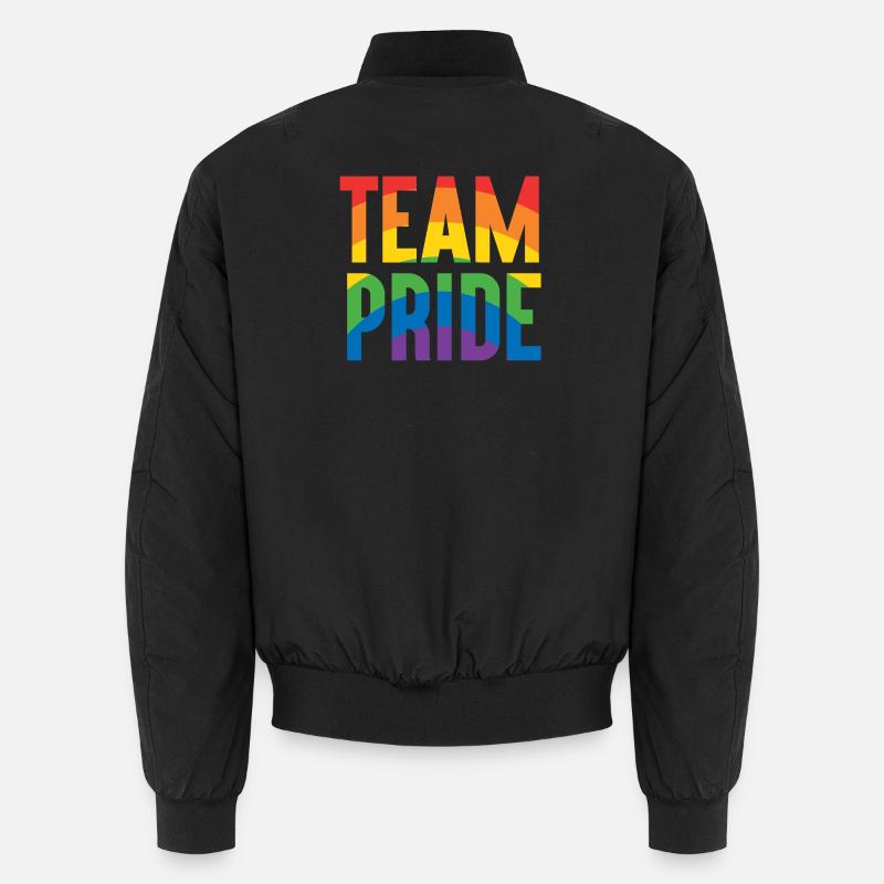 Pride Month LGBT - Team Pride - Unisex Bomber Jacket - black