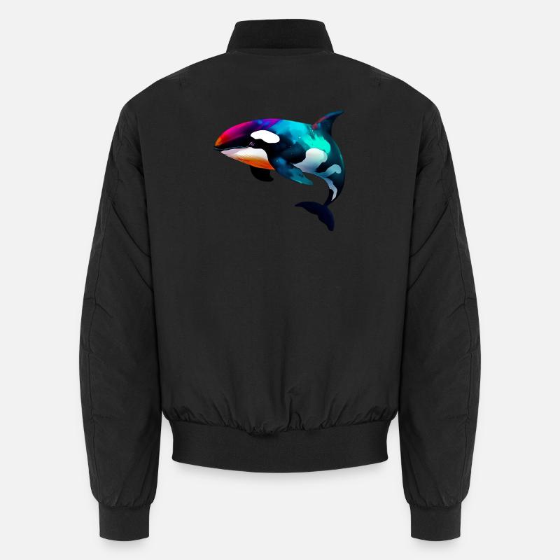 Killer whale - Unisex Bomber Jacket - black
