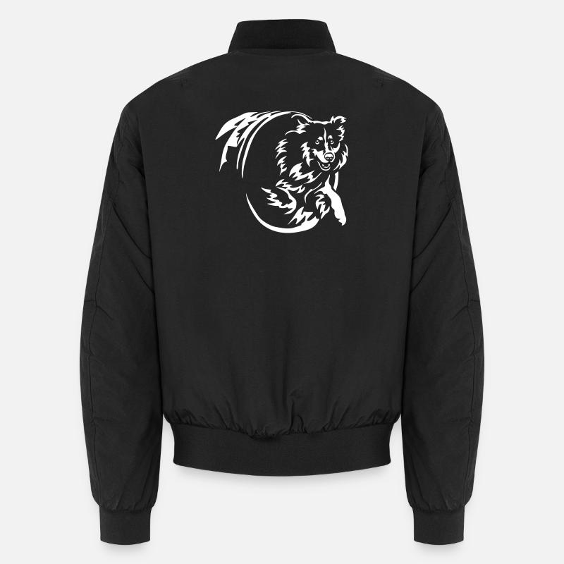 Australian Shepherd "Black Edition" Unisex Bomberjacke