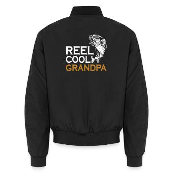 Moulinet de pêche Grandpa Conquer Cool - Bomber unisexe - noir - Dos - AI Model Male 185 light (185cm)