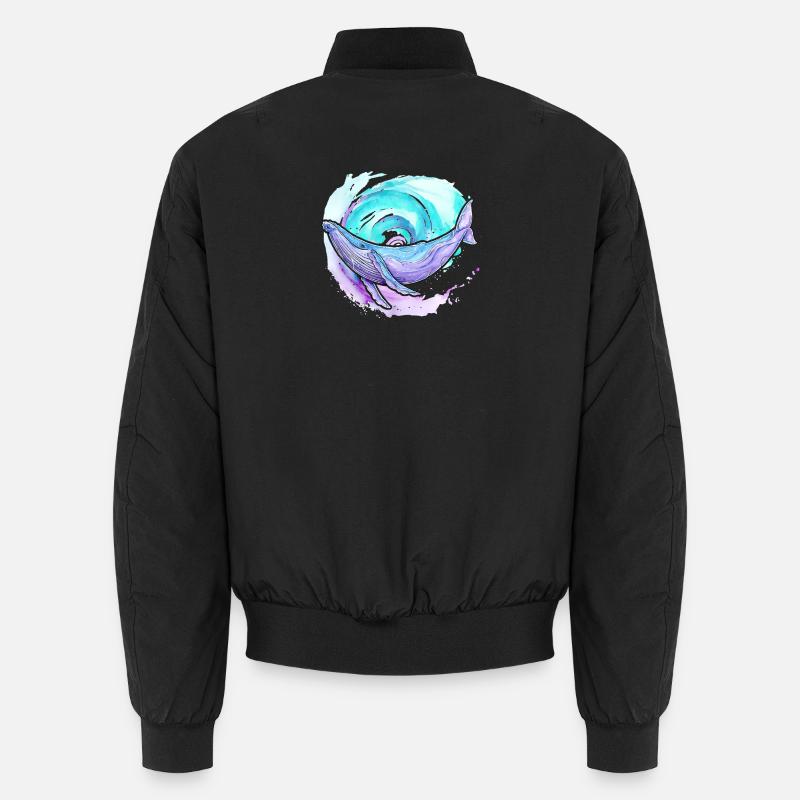 Buckelwal Aquarell Unisex Bomberjacke