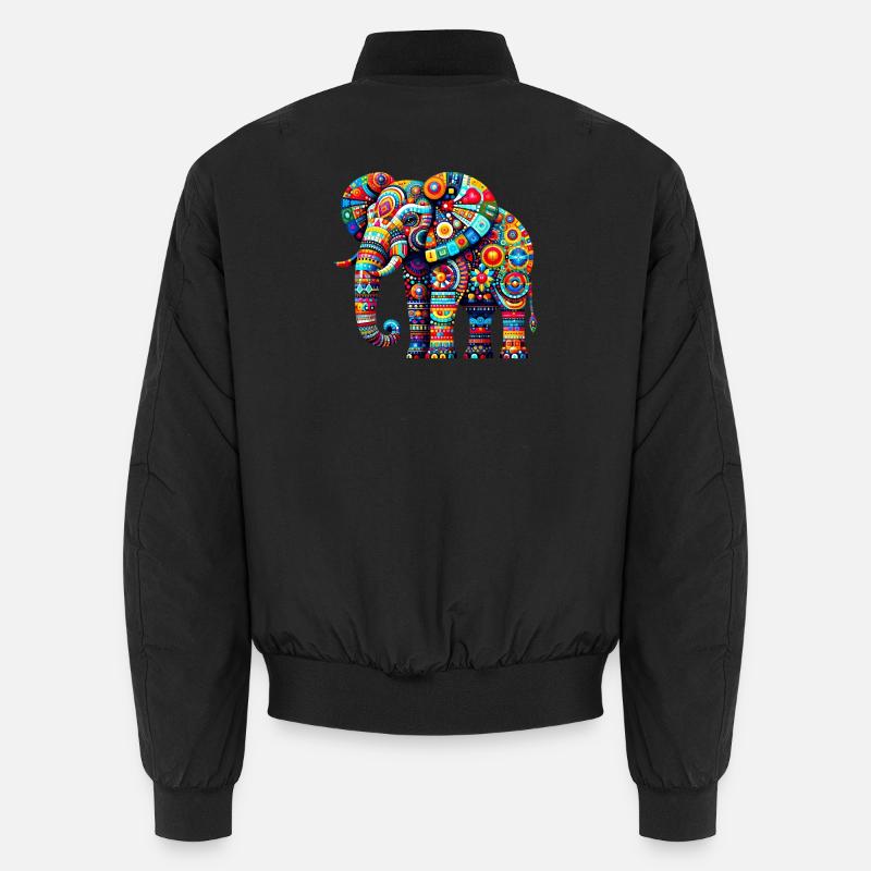 Elephant - Unisex Bomber Jacket - black