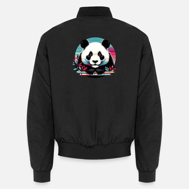 Panda - Unisex Bomber Jacket - black