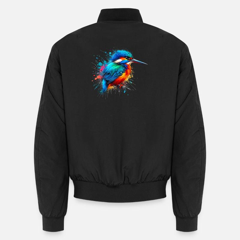Eisvogel - Unisex Bomberjacke - Schwarz