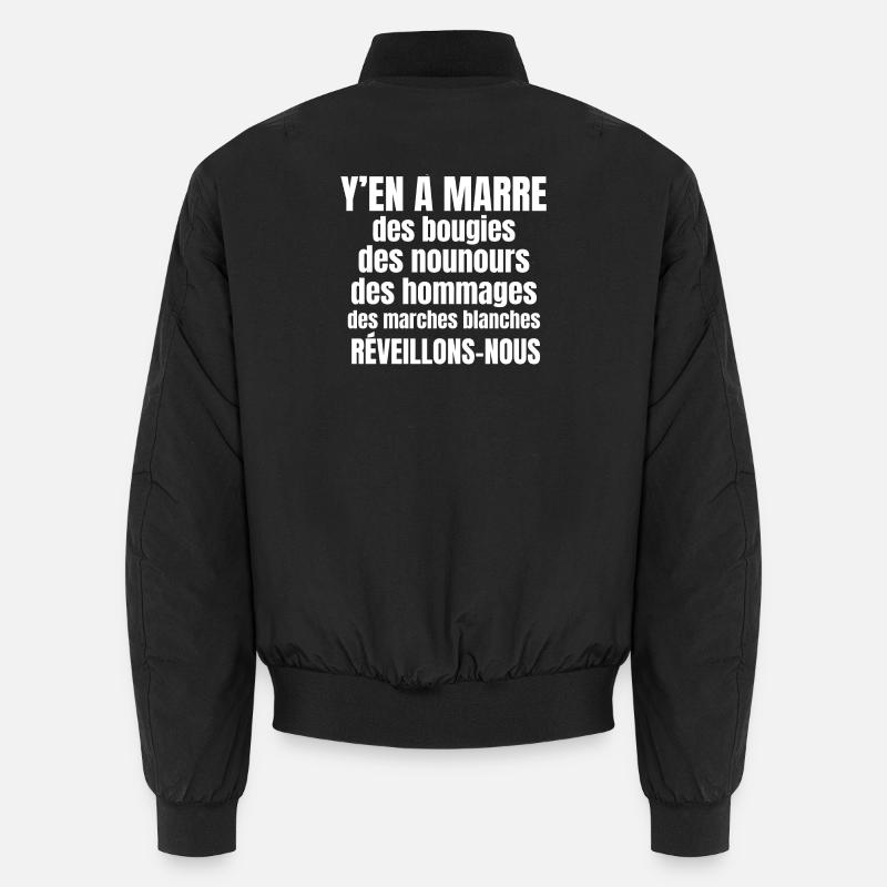 France, hommage, marche blanche - Bomber unisexe - noir