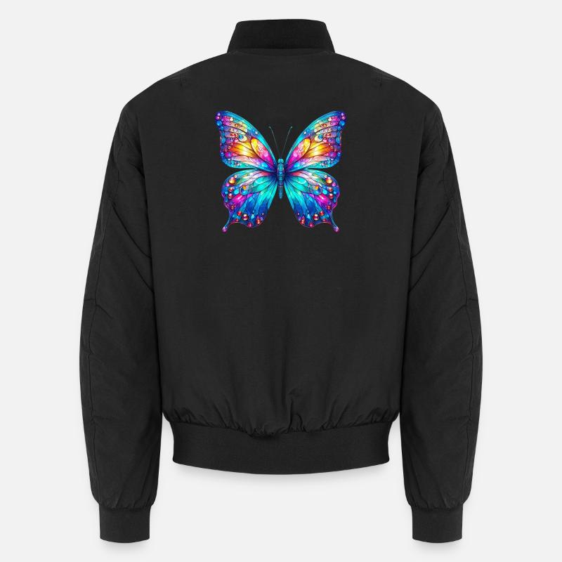 Butterfly - Unisex Bomber Jacket - black