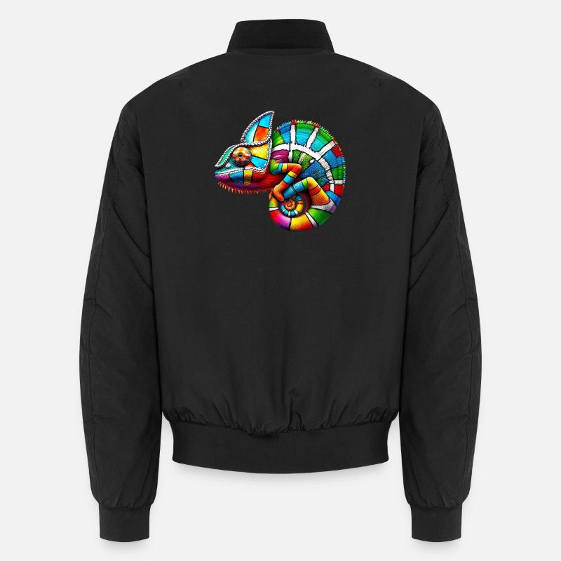 Chameleon Mondrian - Unisex Bomber Jacket - black