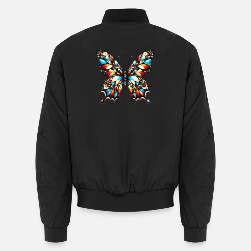 Schmetterling - Unisex Bomberjacke - Schwarz