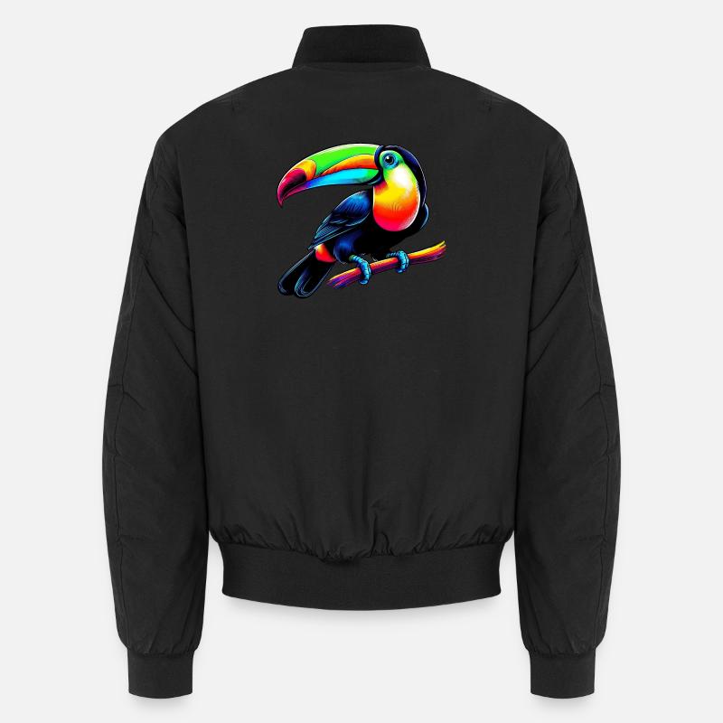Toucan - Unisex Bomber Jacket - black