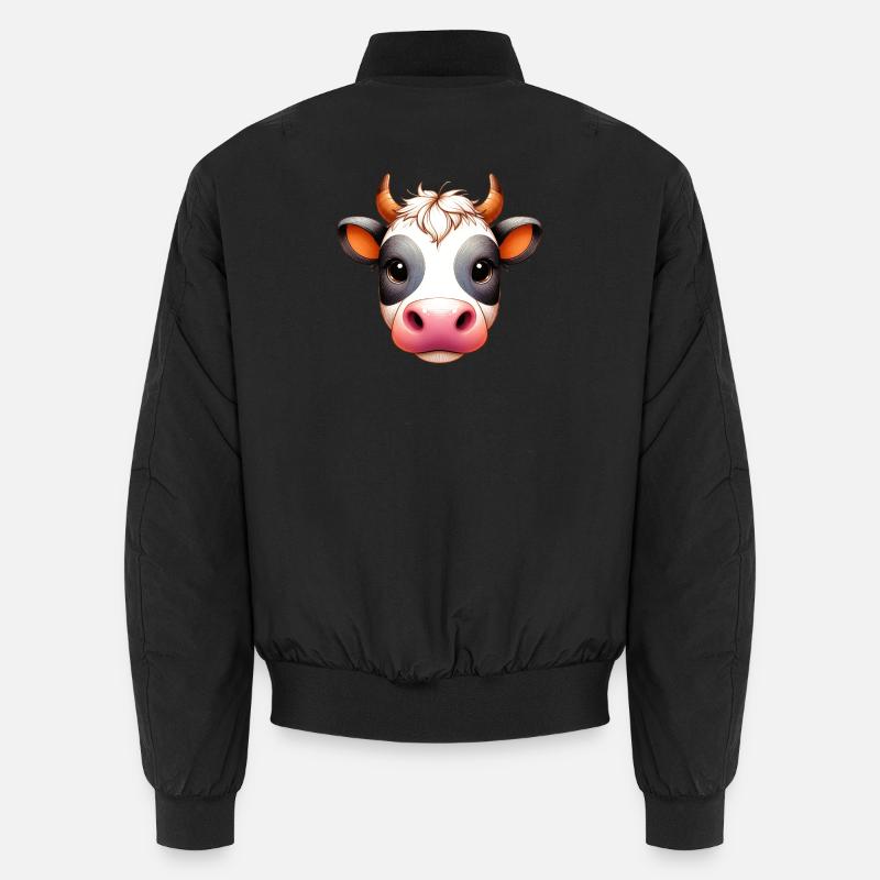 Kuh - Unisex Bomberjacke - Schwarz