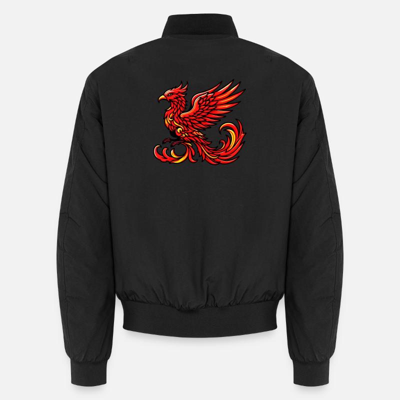 Roter Phönix - Unisex Bomberjacke - Schwarz
