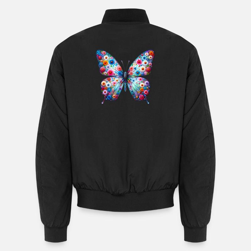 Butterfly - Unisex Bomber Jacket - black