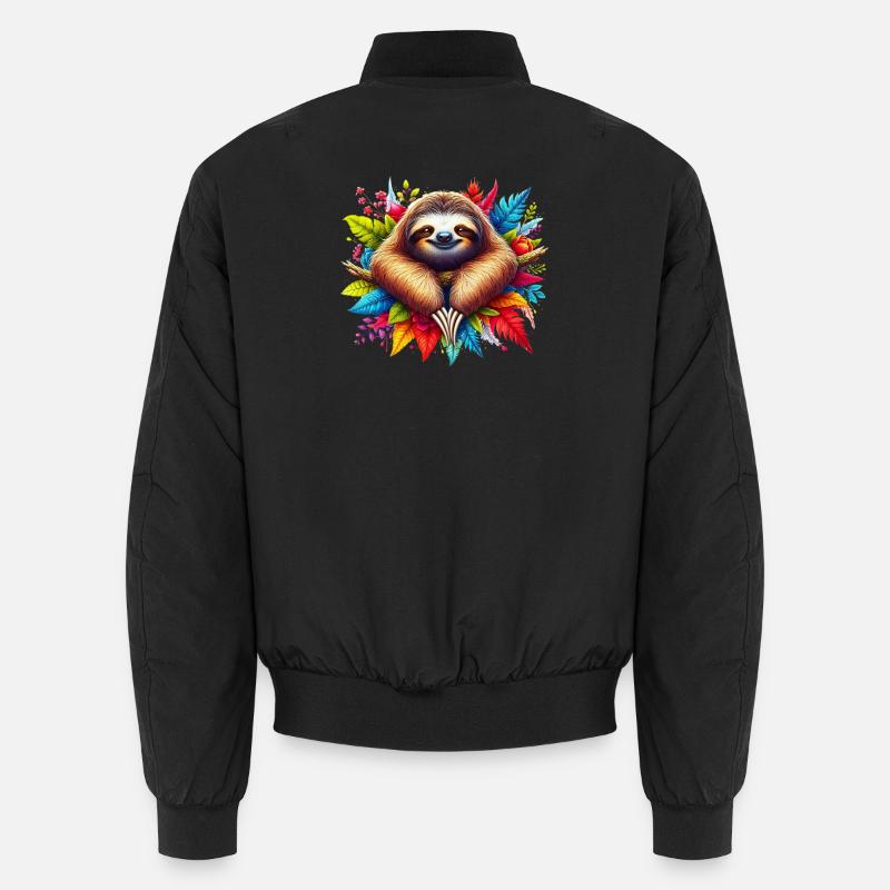 Faultier - Unisex Bomberjacke - Schwarz
