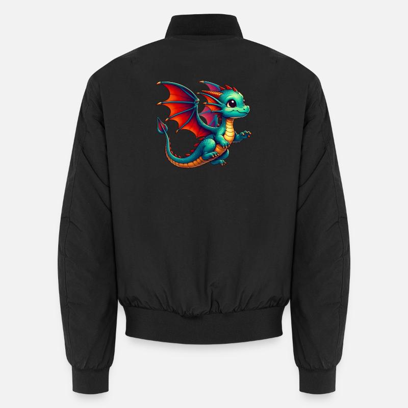 Drache - Unisex Bomberjacke - Schwarz