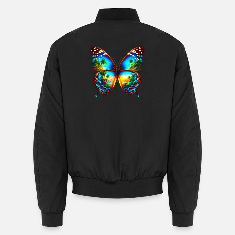 Butterfly - Unisex Bomber Jacket - black