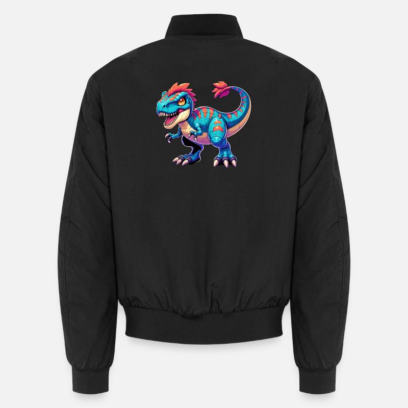 Dinosaurier - Unisex Bomberjacke - Schwarz