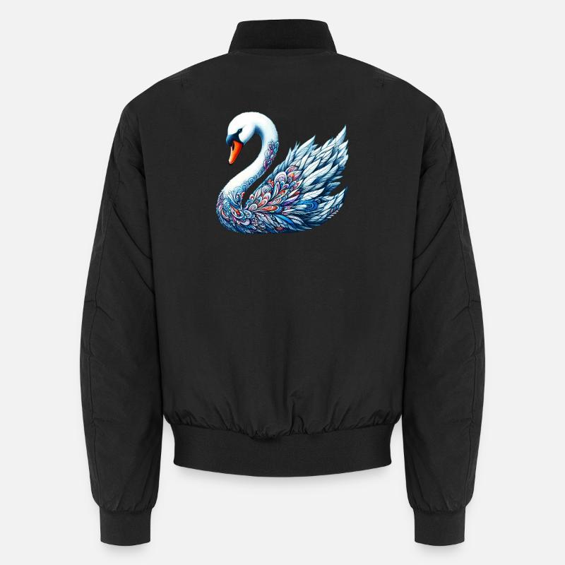 Swan - Unisex Bomber Jacket - black