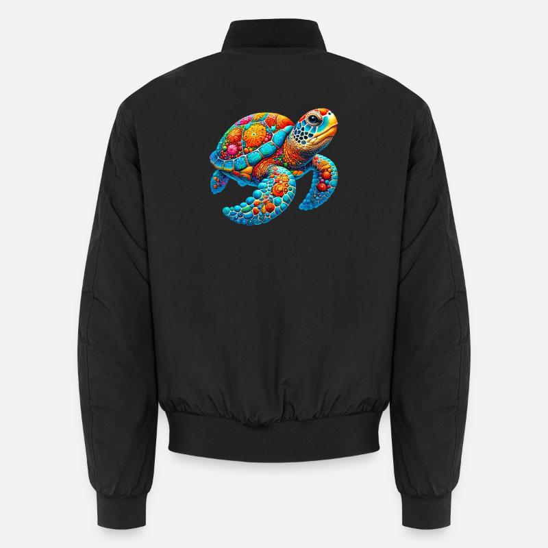 Tortue - Bomber unisexe - noir