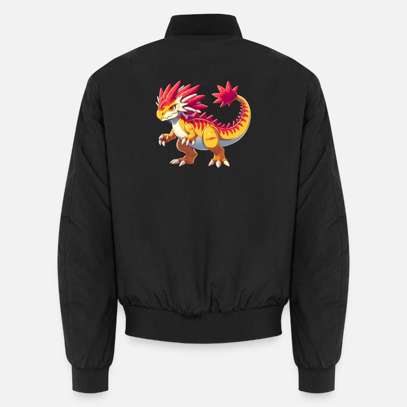 Dinosaurier - Unisex Bomberjacke - Schwarz